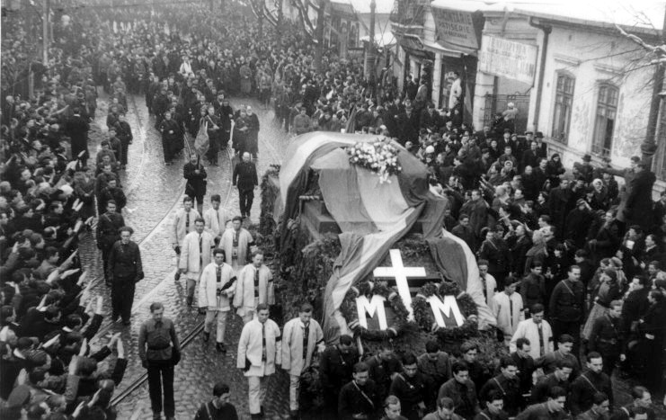 Funeralii nationale Mota-Marin, 1937